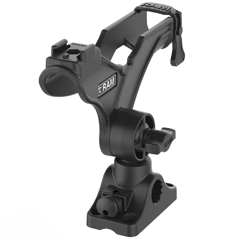 Ram Mount Ram Rod Jr Fishing Rod Holder W/Bulkhead/Flat Surface Base [Rap-434-Bmp] 1