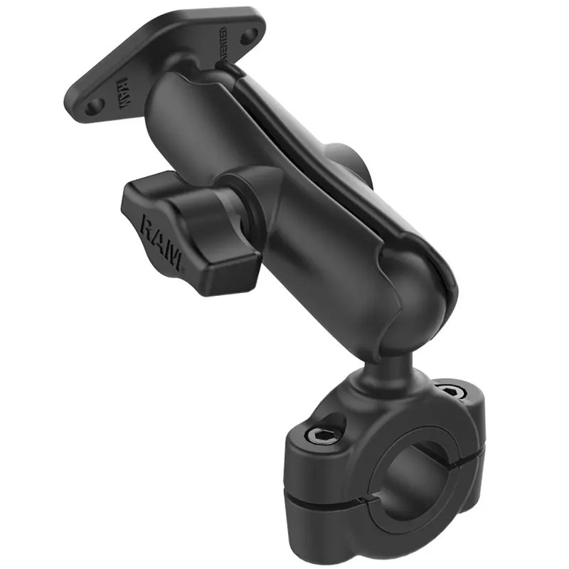 Ram Mount Ram Torque 3/4" - 1" Diameter Handlebar/Rail Base With 1" Ball, Medium Arm And Diamond Ball Base [Ram-B-408-75-1-238U] 1