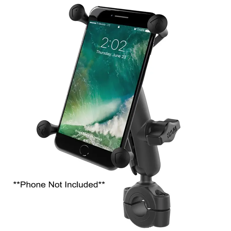 Ram Mount Ram Torque 3/4" - 1" Diameter Handlebar/Rail Base With 1" Ball, Medium Arm And X-Grip For Larger Phones [Ram-B-408-75-1-Un10u] 1