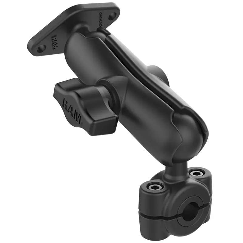 Ram Mount Ram Torque 3/8" - 5/8" Diameter Mini Rail Base W/ 1" Ball, Medium Arm And Diamond Ball Base [Ram-B-408-37-62-238U] 1