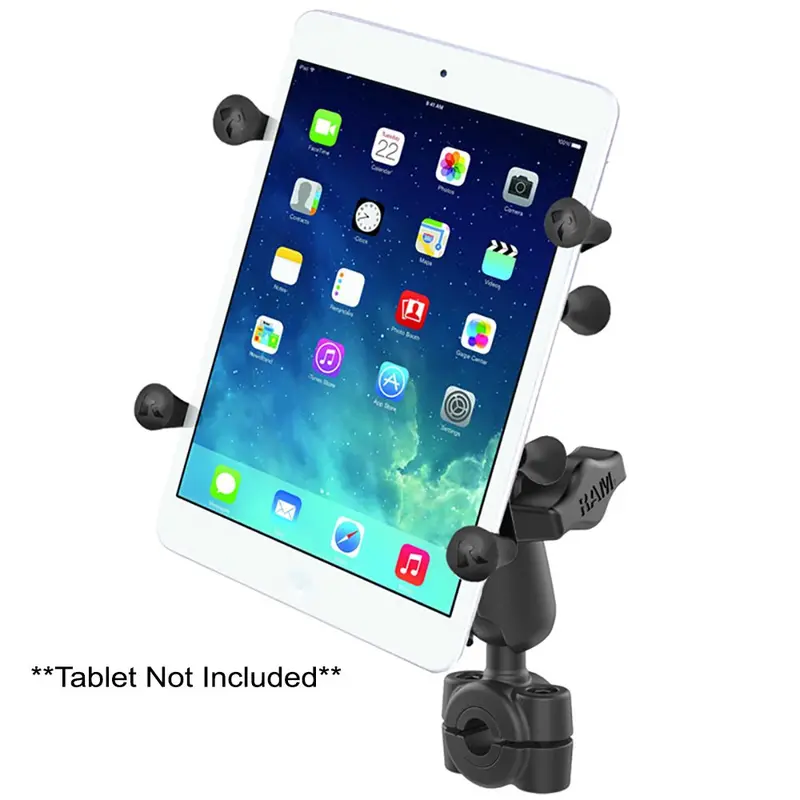 Ram Mount Ram Torque 3/8" - 5/8" Diameter Mini Rail Base With 1" Ball, Medium Arm And X-Grip For 7-8" Tablets [Ram-B-408-37-62-Un8u] 1