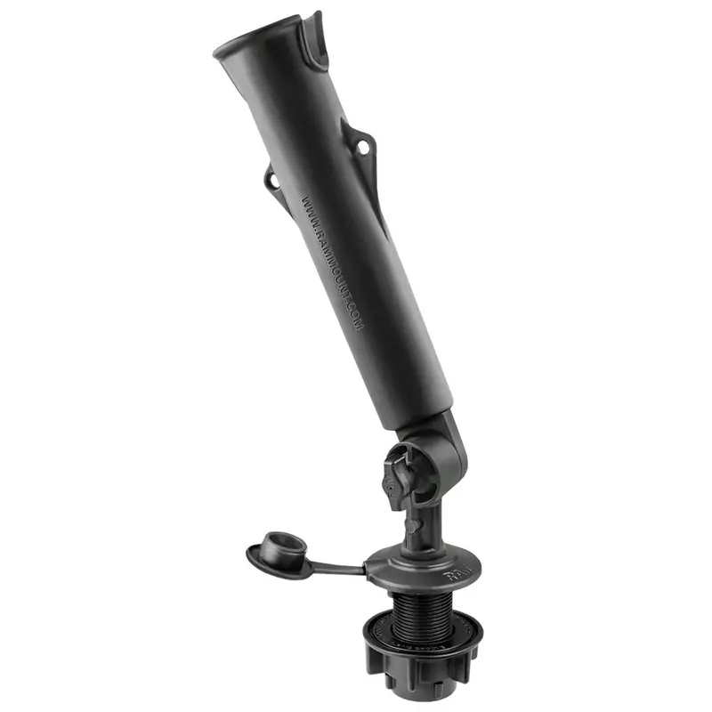 Ram Mount Ram Tough-Tube Fishing Rod Holder W/3" Length Spline Post  Round Flush Mounting Base [Rap-394-Ssfmtu] 1