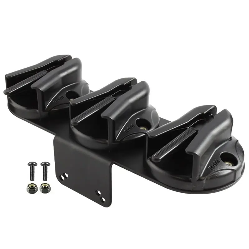 Ram Mount Ram Triple Microphone Clip W/90-Degree Bracket F/Ram Tough-Box [Ram-Vc-Mc3] 1