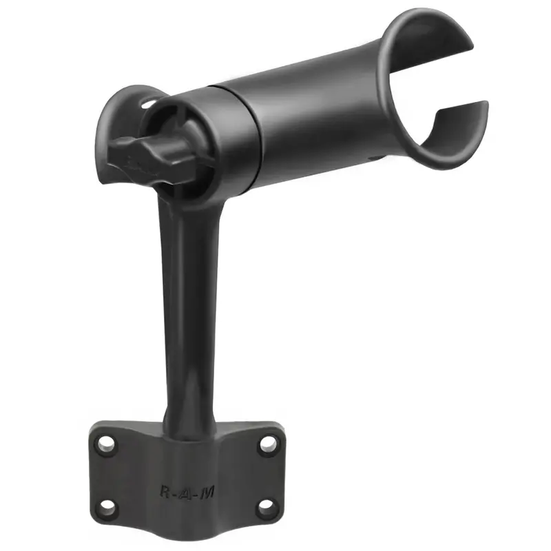 Ram Mount Ram Tube Jr. Fishing Rod Holder W/Standard 6" Length Post Spline & Bulkhead Mounting Base [Rap-390-Bu] 1