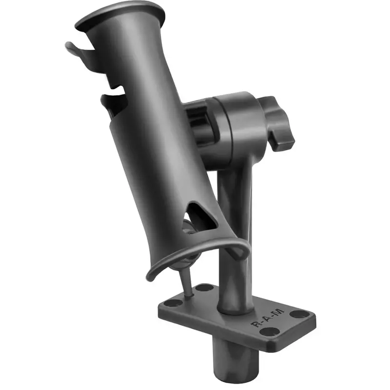Ram Mount Ram Tube Jr. Fishing Rod Holder W/Standard 6" Length Post Spline & Flush Mounting Base [Rap-390-Fu] 1