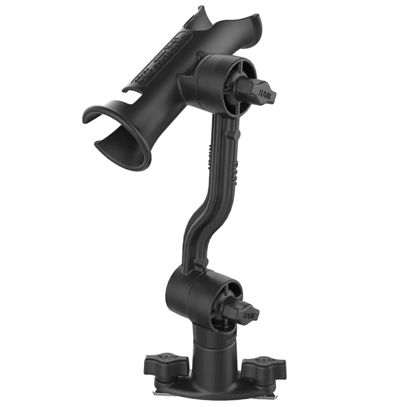 Ram Mount Ram Tube Jr. Rod Holder With Spline Post, Extension Arm And Track Base [Rap-390-Pa-421] 1