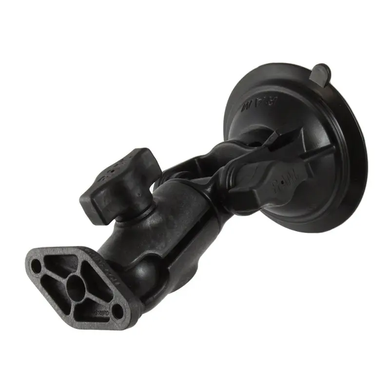 Ram Mount Ram Twist-Lock Composite Suction Cup Ratchet Mount W/Diamond Plate [Rap-B-104-224U] 1