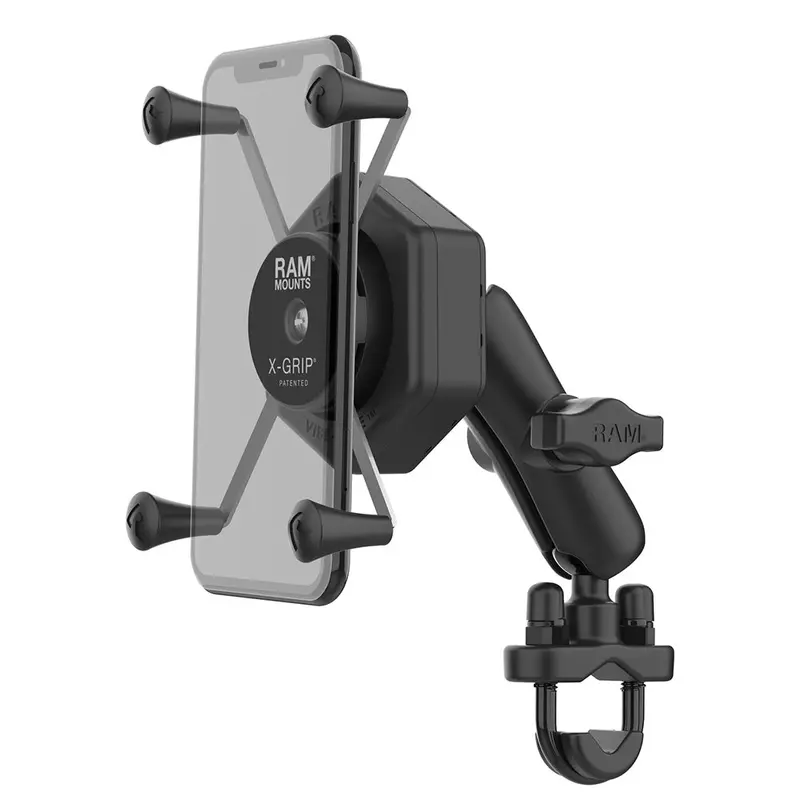 Ram Mount Ram X-Grip Large Phone Mount W/Vibe-Safe  U-Bolt Base - Medium [Ram-B-149Z-Un10-462] 1