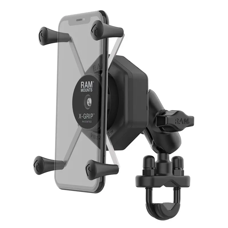 Ram Mount Ram X-Grip Large Phone Mount W/Vibe-Safe  U-Bolt Base - Short [Ram-B-149Z-A-Un10-462] 1