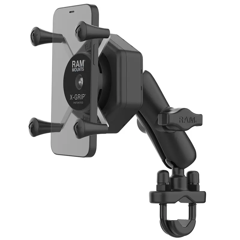 Ram Mount Ram X-Grip Phone Mount W/Vibe-Safe  U-Bolt Base - Medium [Ram-B-149Z-Un7-462] 1