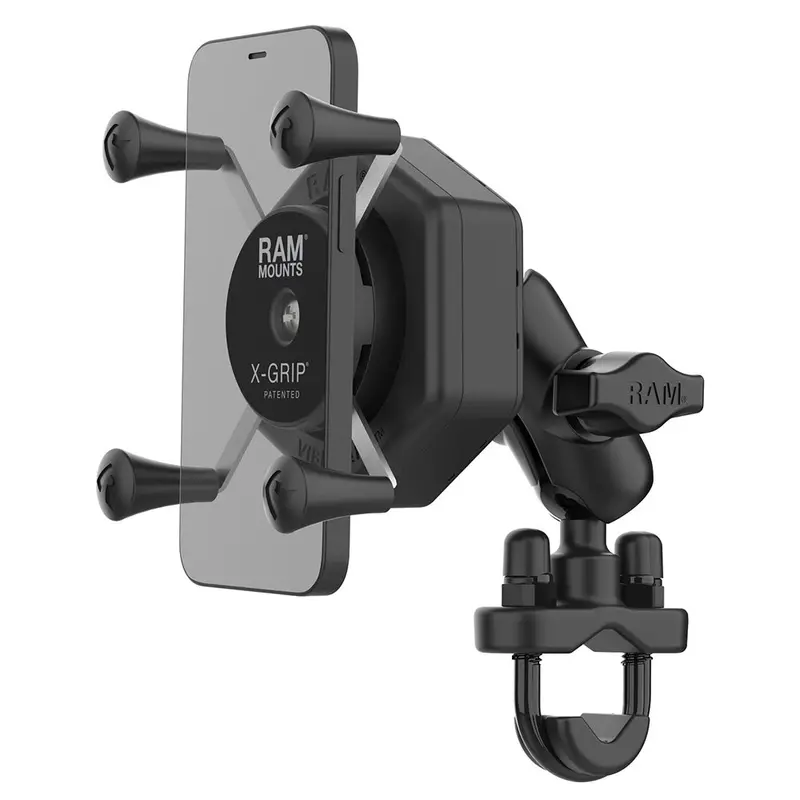 Ram Mount Ram X-Grip Phone Mount W/Vibe-Safe  U-Bolt Base - Short [Ram-B-149Z-A-Un7-462] 1