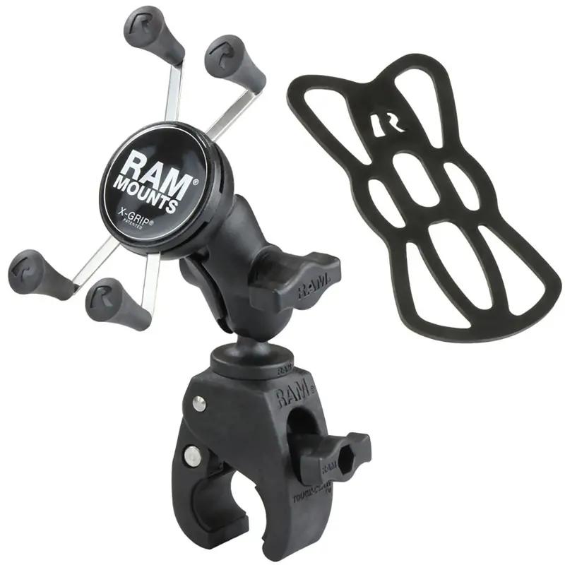 Ram Mount Small Tough-Claw Base W/Short Double Socket Arm And Universal X-Grip Cell/Iphone Cradle [Ram-B-400-A-Hol-Un7bu] 1