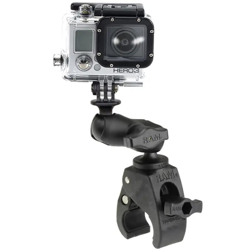 Ram Mount Small Tough-Claw Base W/Short Double Socket Arm  Gopro/Action Camera Mount [Ram-B-400-A-Gop1u] 1