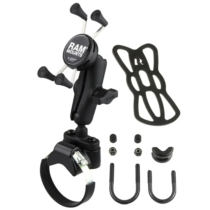 Ram Mount Strap Clamp, Roll Bar Mount W/Universal X-Grip Cell/Iphone Cradle [Ram-B-231-2-Un7u] 1