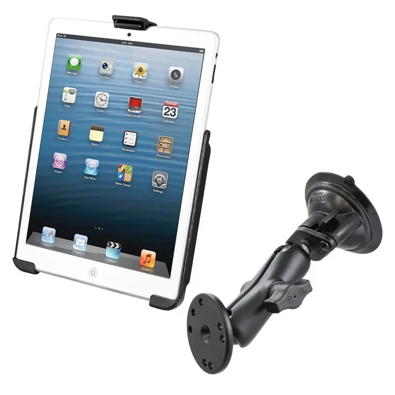 Ram Mount Suction Cup Mount W/Apple Ipad Mini Ez-Roll'r Cradle [Ram-B-166-Ap14u] 1