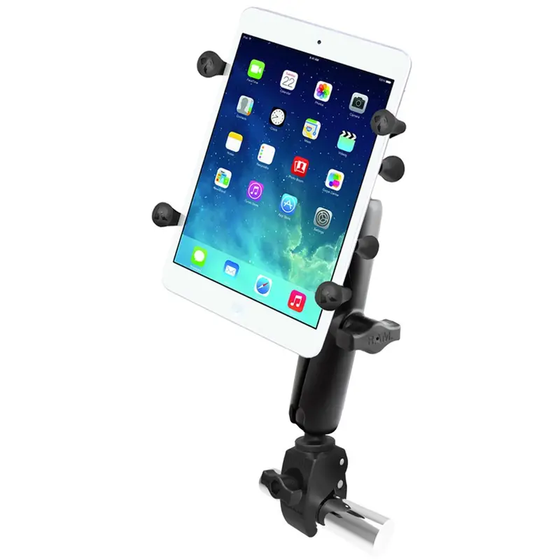 Ram Mount Tough-Claw Base W/Long Double Socket Arm & Universal X-Grip Cradle W/1" Ball F/7" Tablets [Ram-B-400-C-Un8u] 1