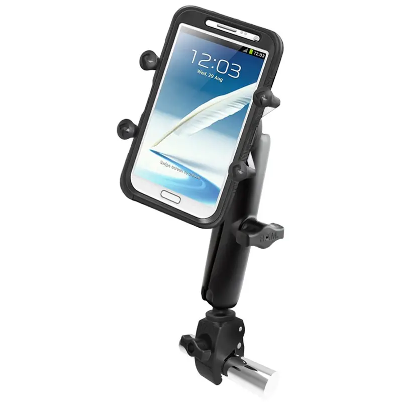 Ram Mount Tough-Claw Base W/Long Double Socket Arm & Universal X-Grip Iv F/Large Phone/Phablet Cradle [Ram-B-400-C-Un10u] 1