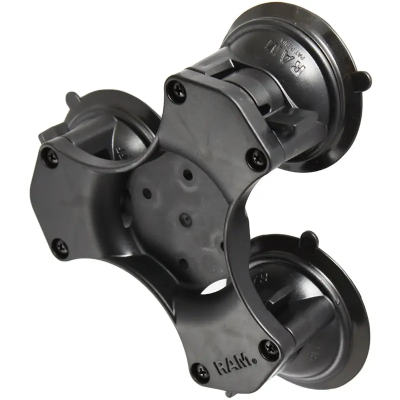Ram Mount Triple Suction Cup Base W/Amps Hole Pattern W/O Ball [Rap-365-224-1Bu] 1