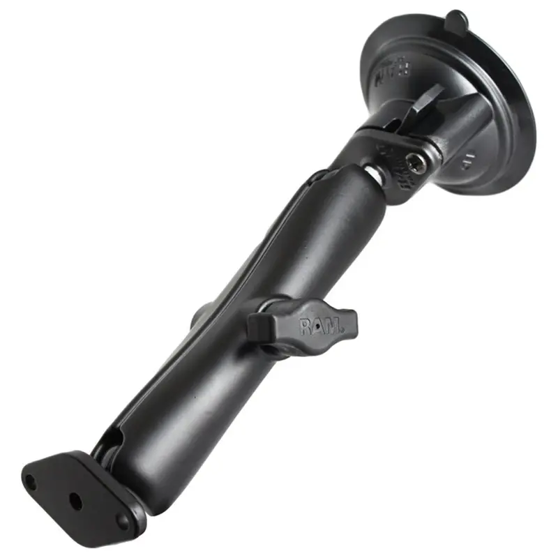 Ram Mount Twist Lock Suction Cup Mount W/Long Double Socket Arm [Ram-B-166U-C] 1