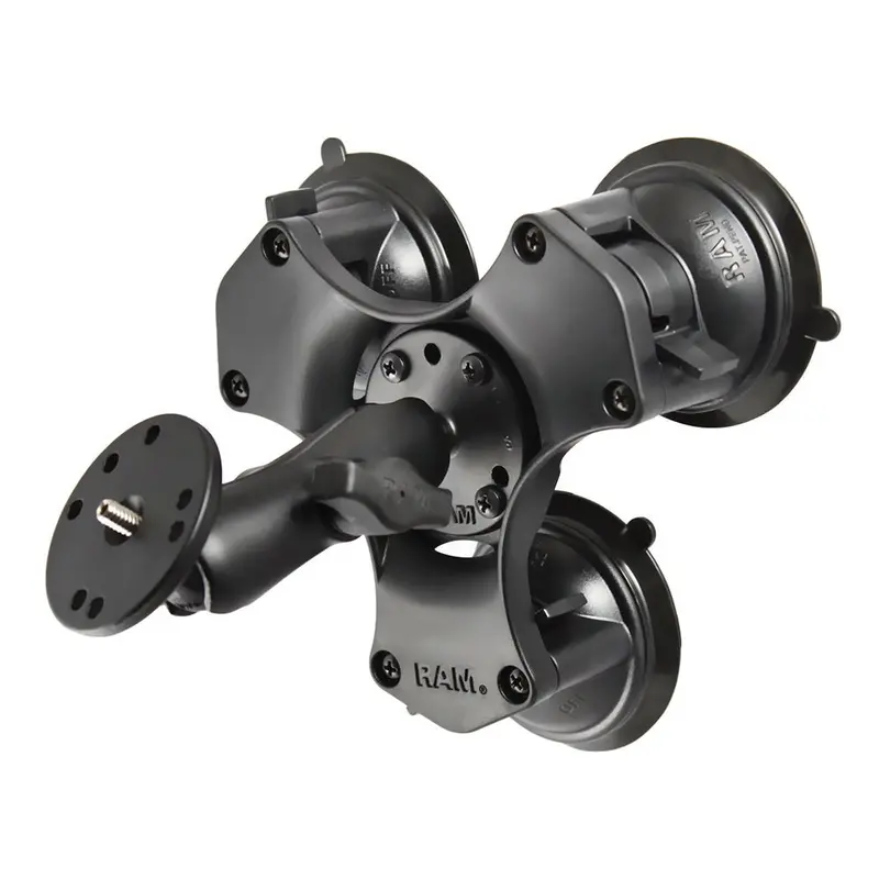 Ram Mount Twist-Lock Triple Suction Mount W/1/4"-20 Stud [Rap-B-365-224-202Au] 1