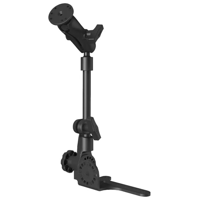 Ram Mount Universal No-Drill Ram Pod Hd Vehicle Mount W/Double Socket Arm & 2.5" Round Base (Amps Hole Pattern) [Ram-316-Hd-202U] 1