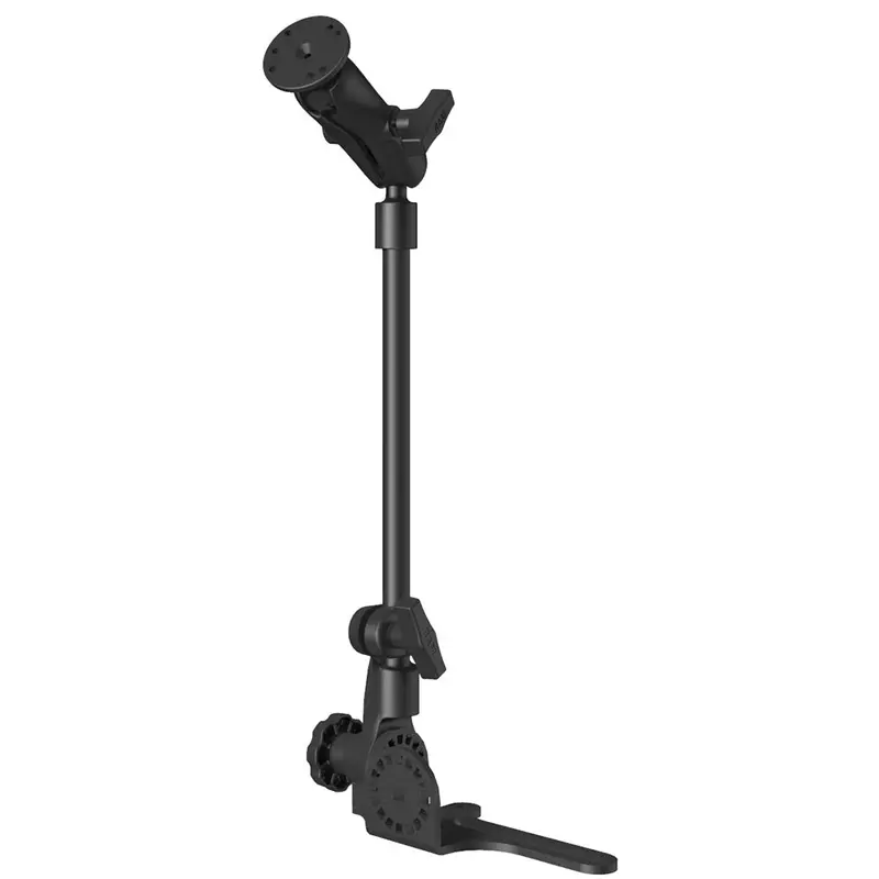 Ram Mount Universal No-Drill Ram Pod Hdvehicle Mount W/Double Socket Arm  2.5" Round Base Amps Hole Pattern [Ram-316-Hd-18-202U] 1