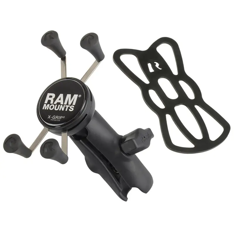 Ram Mount Universal X-Grip Cell Phone Cradle W/Double Socket Arm [Rap-Hol-Un7b-201U] 1