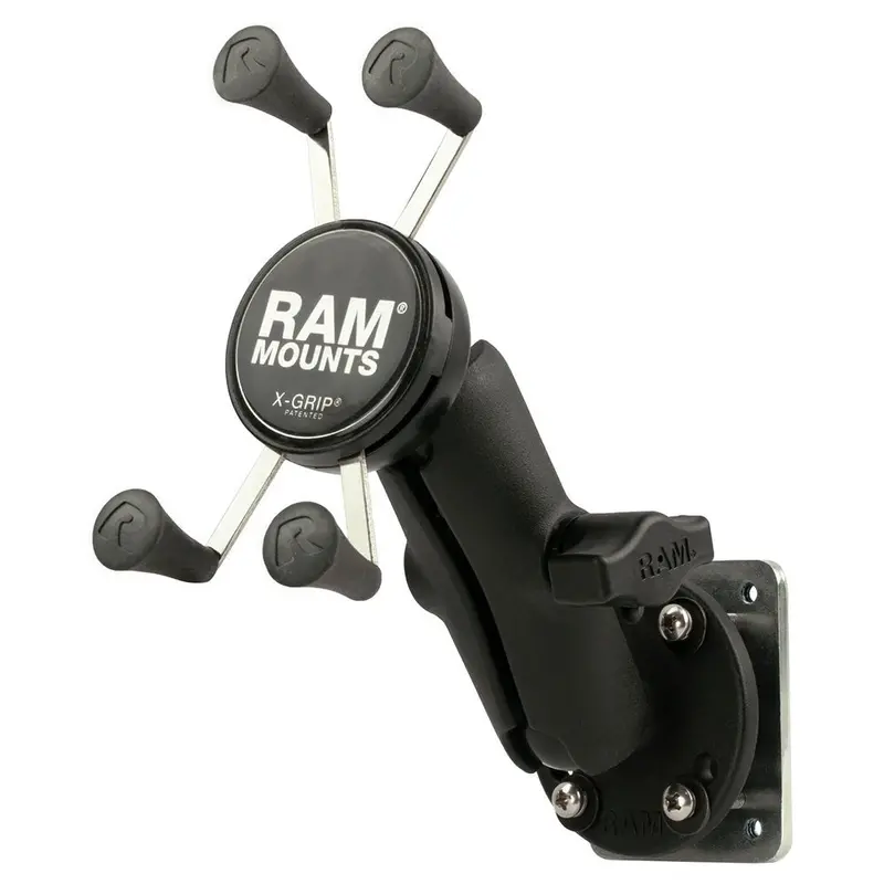 Ram Mount X-Grip Phone Mount W/Drill-Down Base  Backer Plate [Ram-B-138-Un7-225B2u] 1