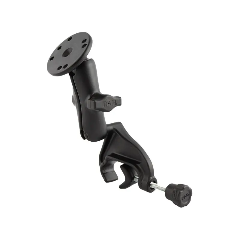 Ram Mount Yoke Clamp Mount W/Double Socket Arm & Round Base [Ram-B-121-202U] 1