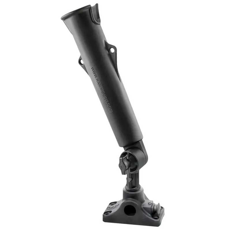Ram Tough-Tube Fishing Rod Holder W/3" Length Spline Post, Combination Bulkhead/Flat Surface Base & Plunger [Rap-394-Ssbmpu] 1