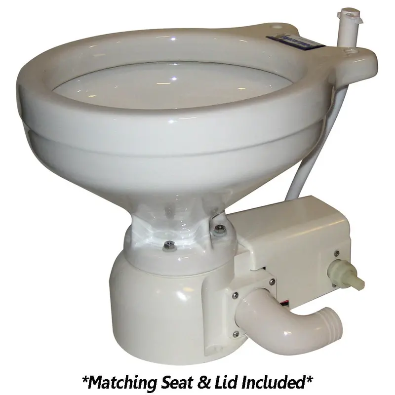 Raritan Sea Era Toilet - Household Style - Freshwater Solenoid - Straight  90 Discharge - Smart Toilet Control - 12V [162Hf012] 1