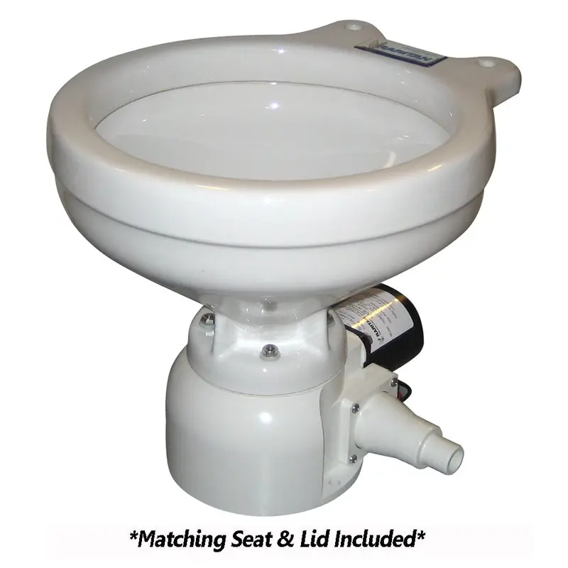 Raritan Sea Era Toilet - Marine Size - Remote Intake Pump - Straight  90 Discharge - Smart Toilet Control - 12V [162Mr012] 1