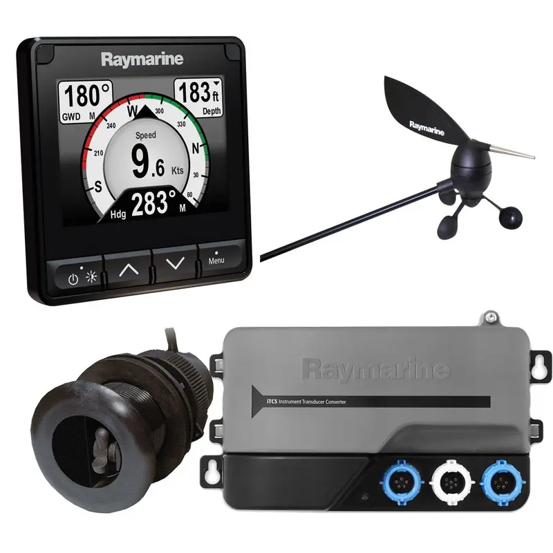 Raymarine I70s System Pack W/Color Instrument  Wind, Dst Transducers, Itc-5, And Stng Backbone [T70216] 1