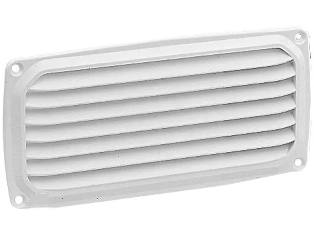 Rectangle Louvered Vent 4" X 8" (White) 1