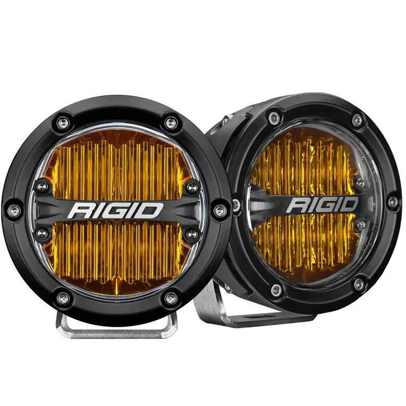Rigid Industries 360-Series 4" Led Sae Fog Beam - Yellow - Set Of 2 [36121] 1