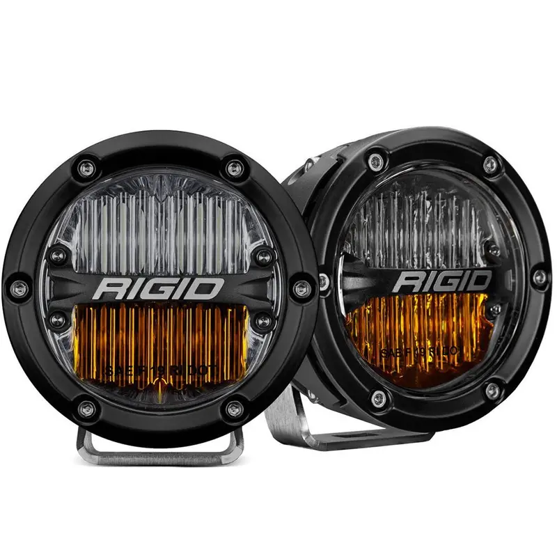 Rigid Industries 360-Series 4" Led Sae Fog Beam - Yellow/White - Set Of 2 [36122] 1