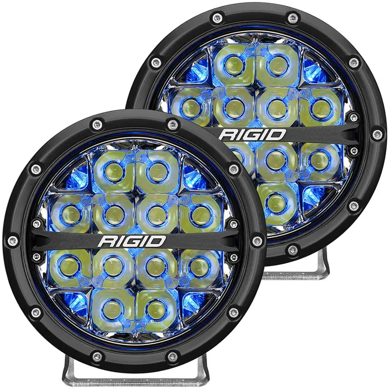 Rigid Industries 360-Series 6" Led Off-Road Fog Light Drive Beam W/Blue Backlight - Black Housing [36207] 1