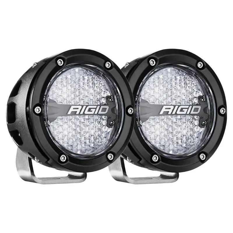 Rigid Industries 360-Series Rgbw 4" Offroad Lamp Diffused Beam W/Rgbw Backlight Pods - Set Of 2 [36400] 1