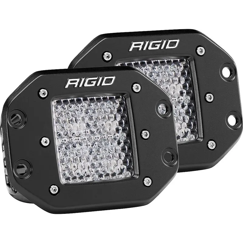 Rigid Industries D-Series Pro - Flush Mount - Diffused - Pair - Black [212513] 1