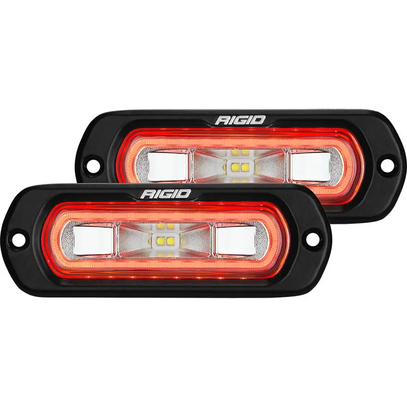 Rigid Industries Sr-L Series Flush Mount Spreader Light - Black Housing - Red Halo [53222] 1