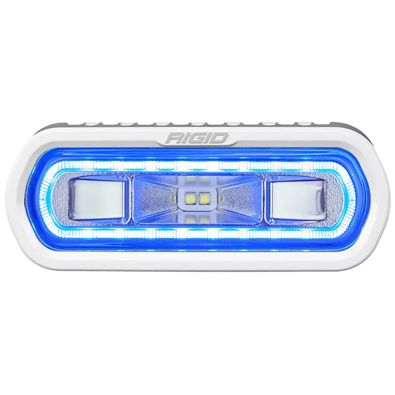 Rigid Industries Sr-L Series Marine Spreader Light - White Surface Mount - White Light W/Blue Halo [51101] 1