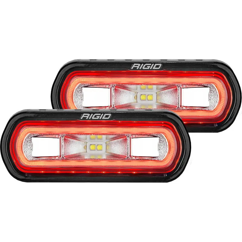 Rigid Industries Sr-L Series Surface Mount Spreader Light - Black Housing - Red Halo [53122] 1