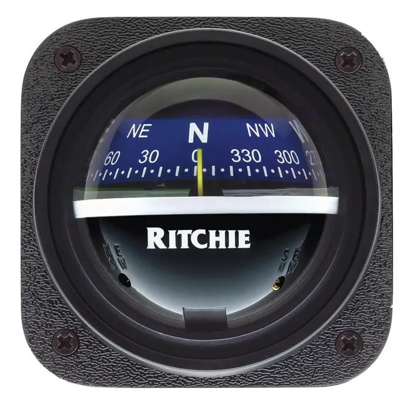 Ritchie V-537B Explorer Compass - Bulkhead Mount - Blue Dial [V-537B] 1