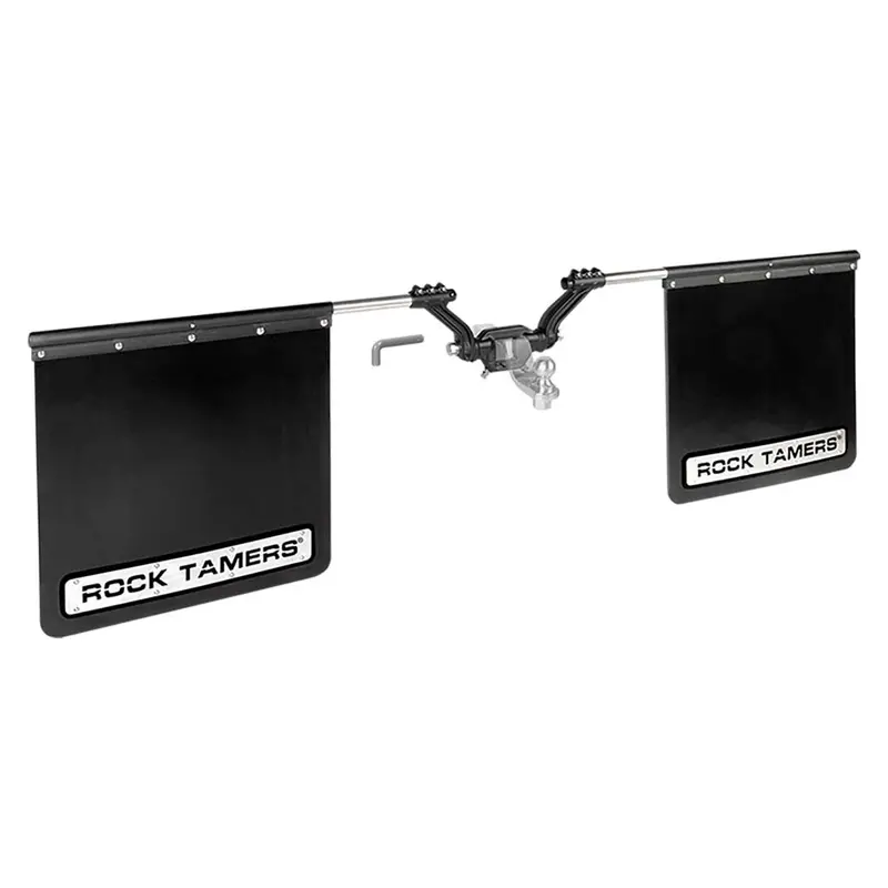 Rock Tamers 3" Hub Mudflap System - Matte Black/Stainless [00112] 1