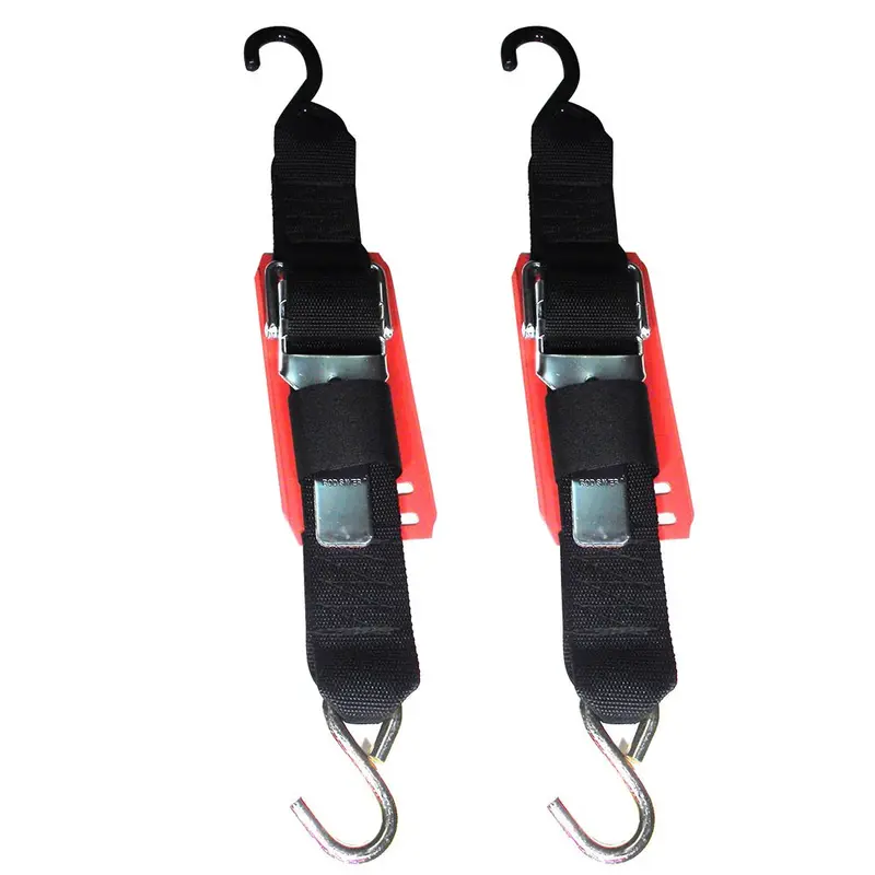 Rod Saver Paddle Buckle Trailer Tie-Down W/Vinyl Pad - 2" X 2 - Pair [2Pb2vp] 1