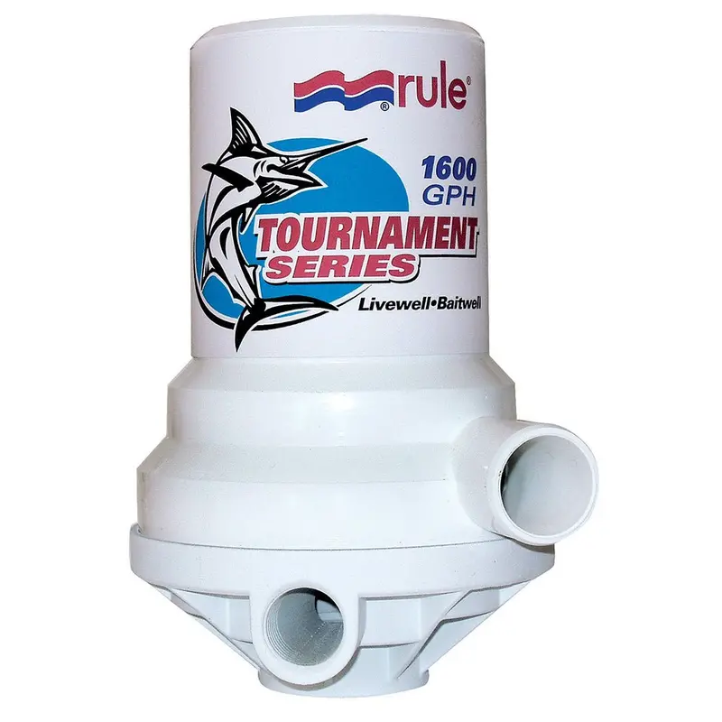 Rule Tournament Series 1600 Gph Livewell Pump Dual Port [209Fdp] 1
