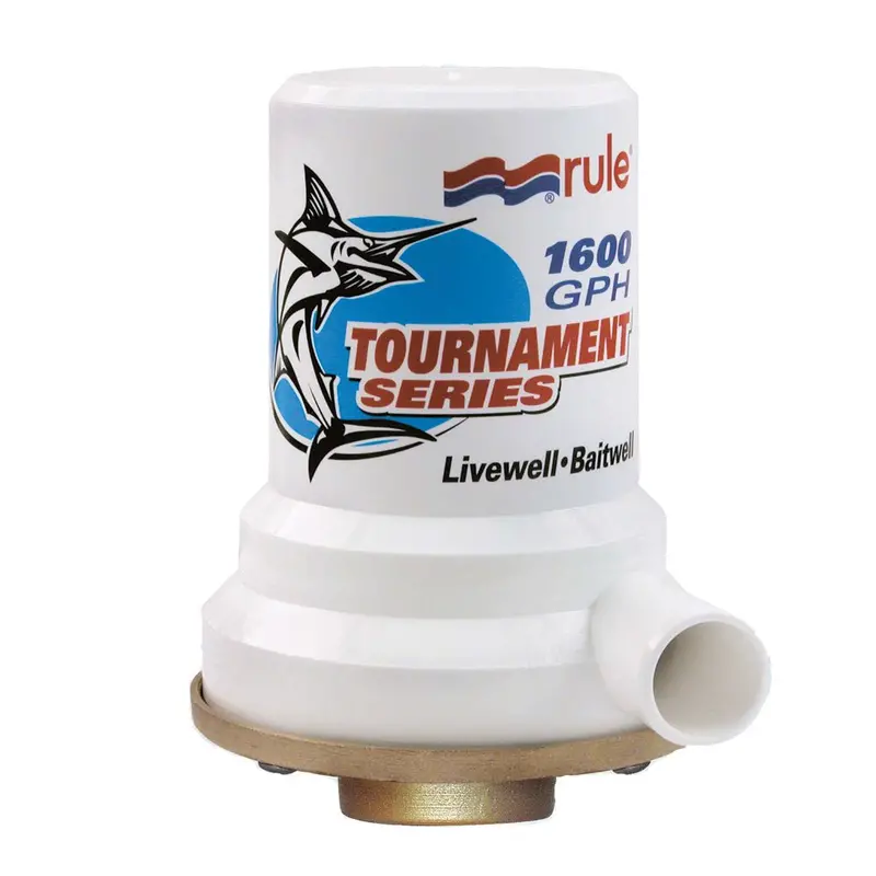 Rule Tournament Series Bronze Base 1600 Gph Livewell Pump [209B] 1