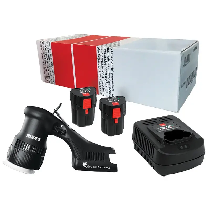 Rupes Bigfoot Hlr75 Mini Ibrid Polisher 1-Charger 2-Battery Pack [Hlr75/Stb] 1