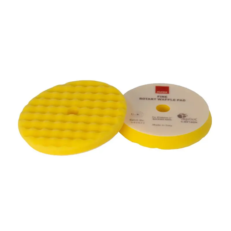 Rupes Velcro Waffle Fine Polishing Pad F/Rotary Polishers 180Mm - Yellow [9.Wf180m] 1