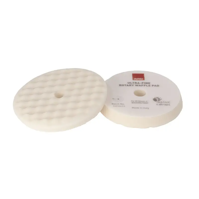 Rupes Velcro Waffle Ultra-Fine Polishing Foam Pad F/Rotary Polishers 90Mm - White [9.Wf90s] 1